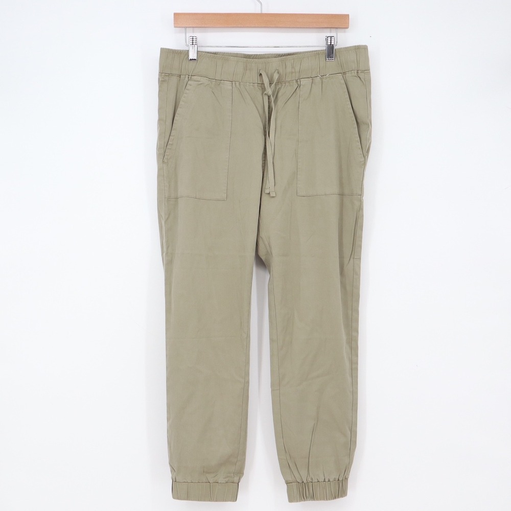 Buffalo David Bitton Joggers Men Medium Olive Green Elastic Waist Excellent